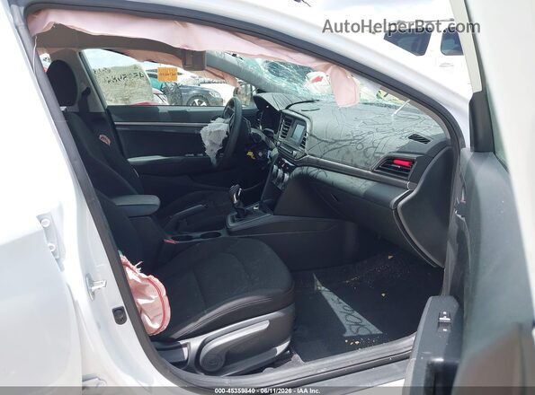 5NPD74LF1KH452940 2019 HYUNDAI ELANTRA Белый Вид салона спереди