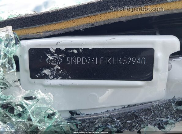 5NPD74LF1KH452940 2019 HYUNDAI ELANTRA Белый Вид подкапотного пространства