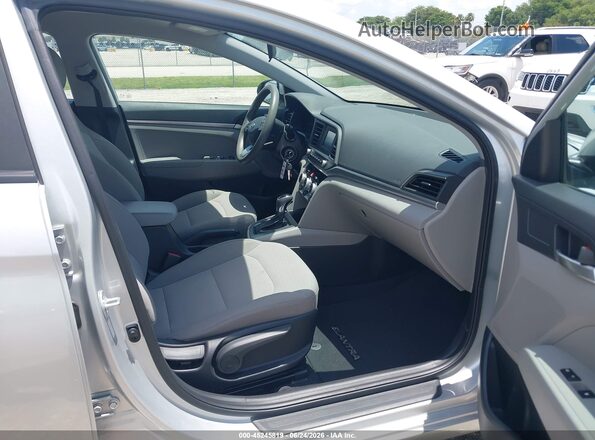 5NPD74LF1KH487154 2019 HYUNDAI ELANTRA Серебряный Вид салона спереди