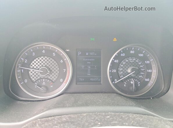5NPD74LF1LH499323 2020 HYUNDAI ELANTRA White Вид щитка приладів