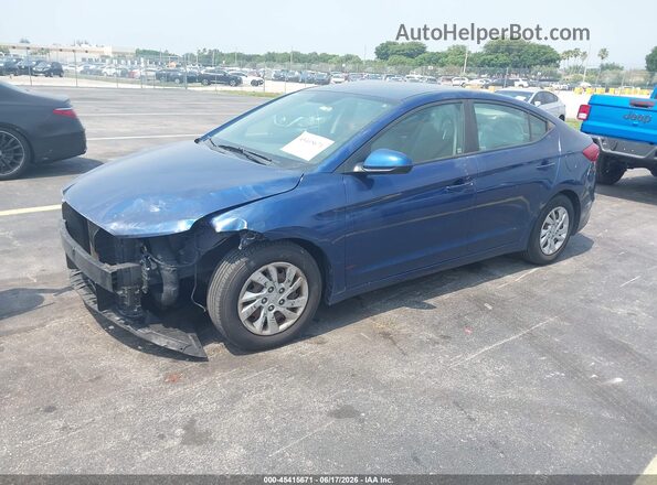 5NPD74LF2JH289360 2018 HYUNDAI ELANTRA Blue Vista tres cuartos delantera izquierda