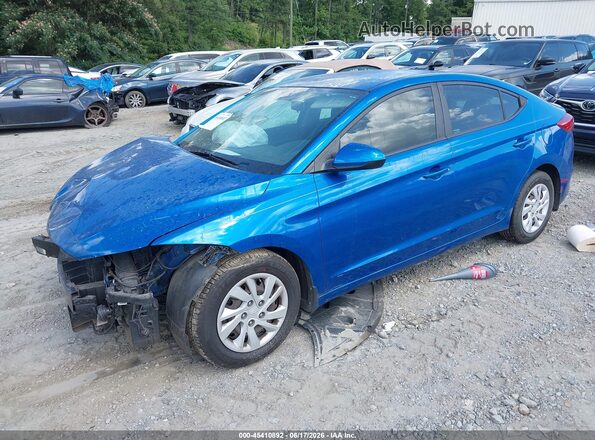 5NPD74LF2JH341375 2018 HYUNDAI ELANTRA Blue წინა მარცხენა ხედი სამი მეოთხედიდან