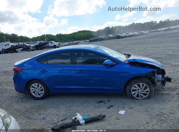 5NPD74LF2JH341375 2018 HYUNDAI ELANTRA Blue ხელსაწყოთა პანელის ხედი