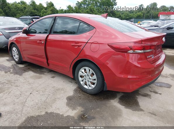 5NPD74LF2JH370004 2018 HYUNDAI ELANTRA Red Задня ліва чверть