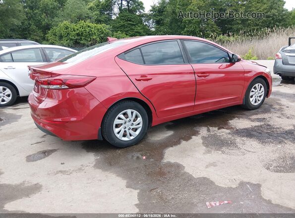 5NPD74LF2JH370004 2018 HYUNDAI ELANTRA Red Задня права чверть