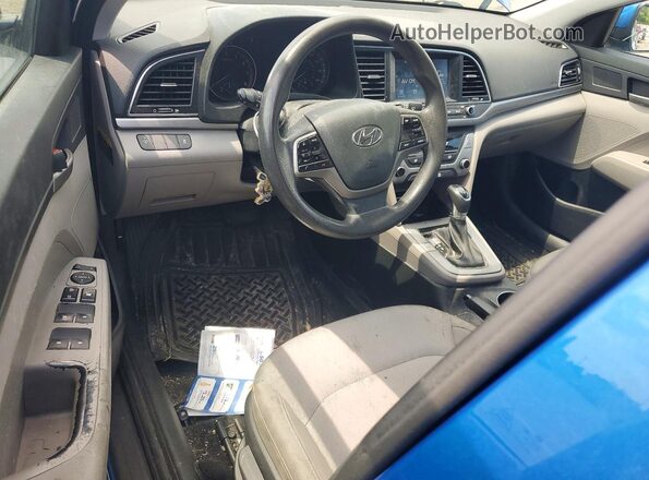 5NPD74LF2JH376496 2018 HYUNDAI ELANTRA Blue Vista del salpicadero