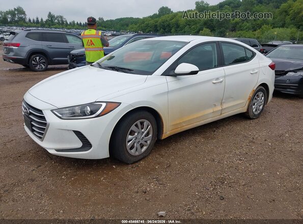 5NPD74LF2JH393623 2018 HYUNDAI ELANTRA White Vista tres cuartos delantera izquierda