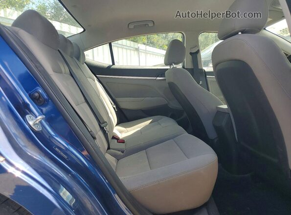 5NPD74LF2KH439792 2019 HYUNDAI ELANTRA Blue Հետևի նստատեղերի տեսք