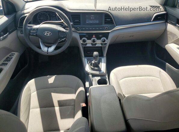 5NPD74LF2KH439792 2019 HYUNDAI ELANTRA Blue Առջևի վահանակի տեսք