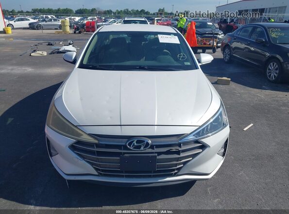 5NPD74LF2KH486790 2019 HYUNDAI ELANTRA White Instrument cluster view