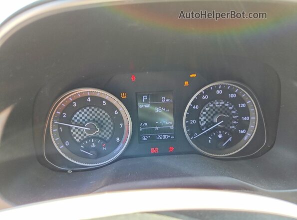 5NPD74LF2KH492315 2019 HYUNDAI ELANTRA White Vista del cuadro de instrumentos