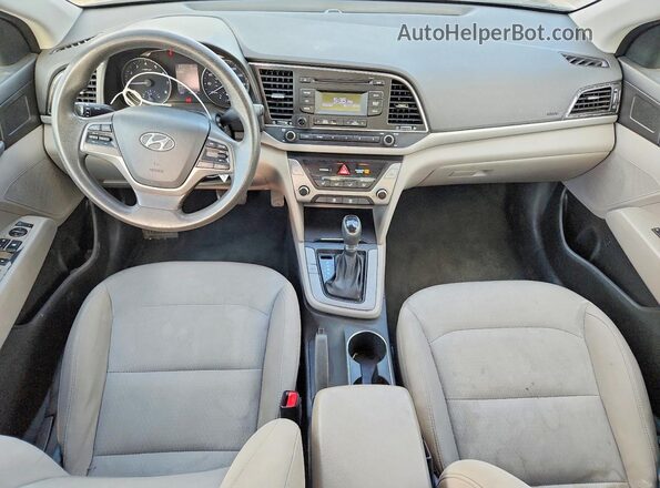 5NPD74LF3HH132902 2017 HYUNDAI ELANTRA Синий Вид панели приборов