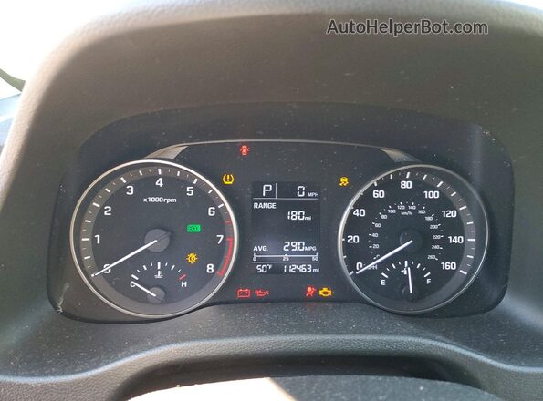 5NPD74LF3JH344589 2018 HYUNDAI ELANTRA Gray Vista del cuadro de instrumentos