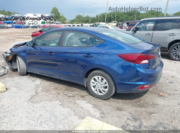 5NPD74LF3KH456746 2019 HYUNDAI ELANTRA Blue Trasero izquierdo
