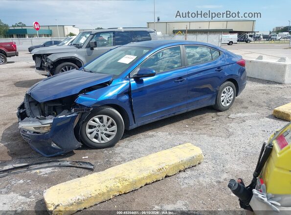 5NPD74LF3KH456746 2019 HYUNDAI ELANTRA Blue Vista tres cuartos delantera izquierda
