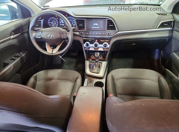 5NPD74LF3KH480349 2019 HYUNDAI ELANTRA Black Widok deski rozdzielczej