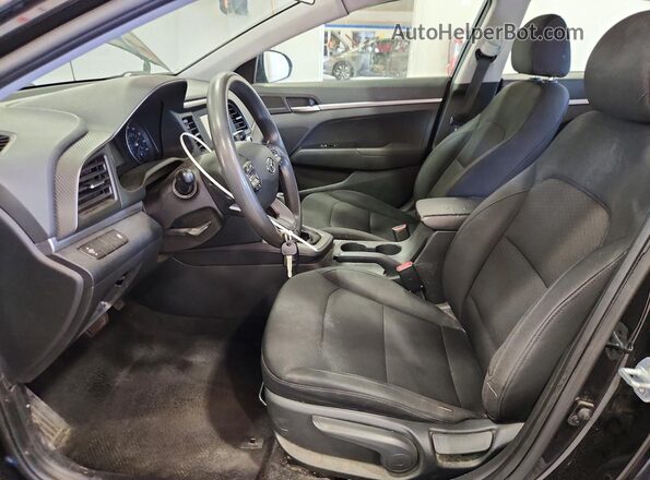 5NPD74LF3KH480349 2019 HYUNDAI ELANTRA Black Widok wnętrza z przodu