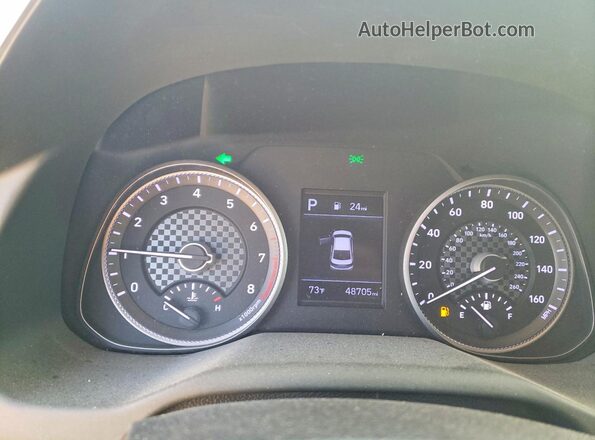 5NPD74LF3LH500391 2020 HYUNDAI ELANTRA Silver ხელსაწყოთა პანელის ხედი