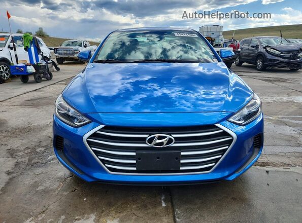 5NPD74LF4JH390612 2018 HYUNDAI ELANTRA Blue Front view