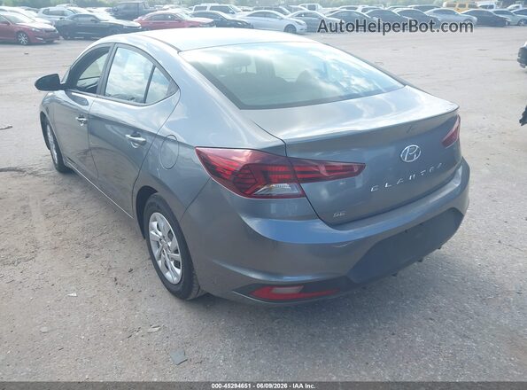 5NPD74LF4KH455329 2019 HYUNDAI ELANTRA Gray Rear left