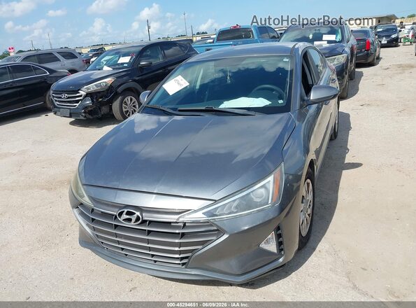 5NPD74LF4KH455329 2019 HYUNDAI ELANTRA Gray Front view