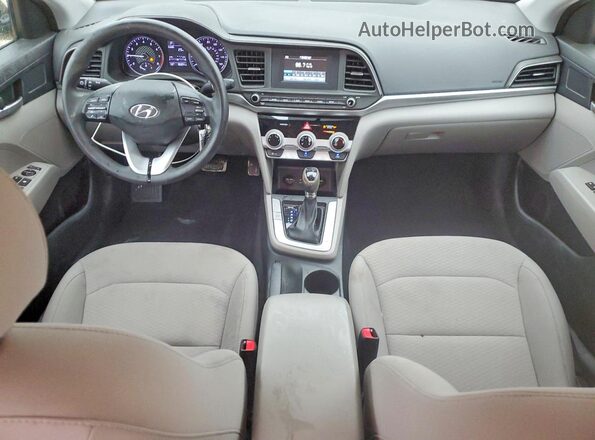 5NPD74LF4KH489139 2019 HYUNDAI ELANTRA Black Widok deski rozdzielczej