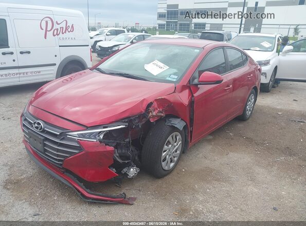 5NPD74LF4KH490887 2019 HYUNDAI ELANTRA Red წინა მარცხენა ხედი სამი მეოთხედიდან