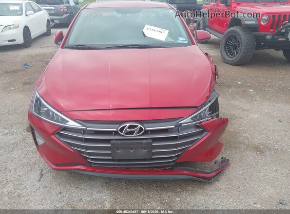5NPD74LF4KH490887 2019 HYUNDAI ELANTRA Red ხელსაწყოთა პანელის ხედი