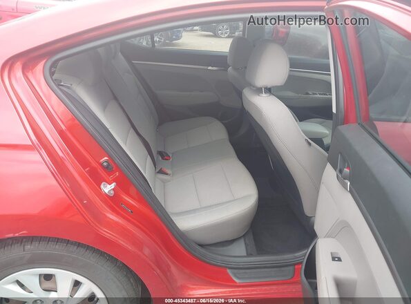 5NPD74LF4KH490887 2019 HYUNDAI ELANTRA Red VIN კოდის სტიკერის ხედი