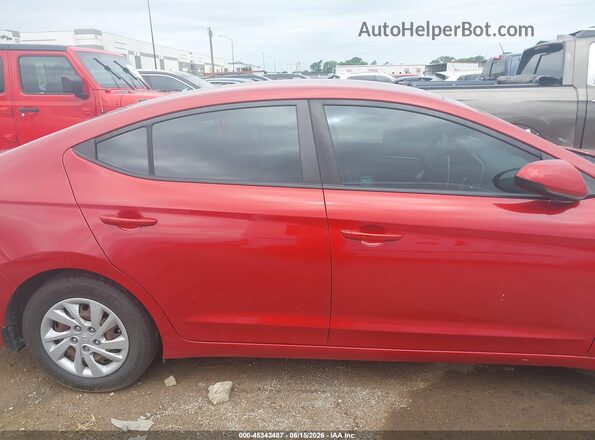 5NPD74LF4KH490887 2019 HYUNDAI ELANTRA Red უკანა სალონის ხედი
