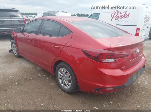 5NPD74LF4KH490887 2019 HYUNDAI ELANTRA Red უკანა მარცხენა