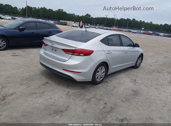 5NPD74LF5HH204635 2017 HYUNDAI ELANTRA Silver Rear right