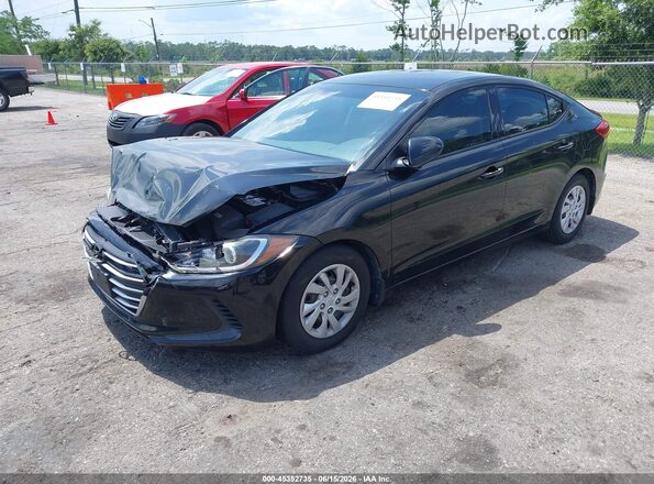 5NPD74LF5JH310816 2018 HYUNDAI ELANTRA Black Передня ліва чверть