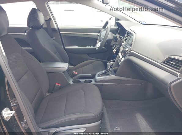 5NPD74LF5KH434117 2019 HYUNDAI ELANTRA Black წინა სალონის ხედი