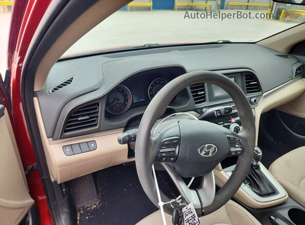 5NPD74LF5KH466243 2019 HYUNDAI ELANTRA Красный Вид щитка приборов