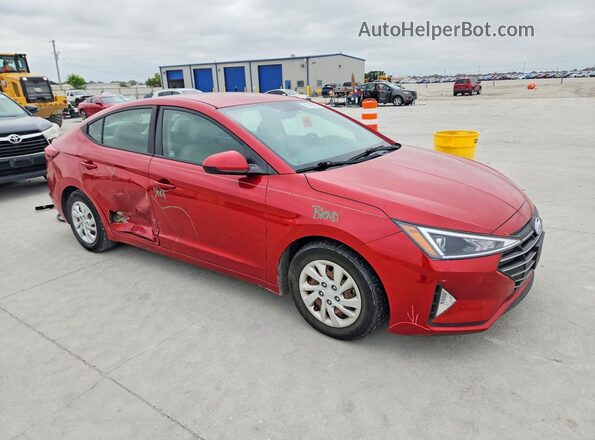 5NPD74LF5KH466243 2019 HYUNDAI ELANTRA Красный Передняя правая четверть