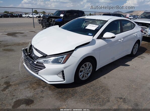 5NPD74LF5KH490865 2019 HYUNDAI ELANTRA White Առջևի ձախ երեք քառորդ տեսարան