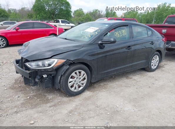 5NPD74LF6HH068323 2017 HYUNDAI ELANTRA Black Առջևի ձախ երեք քառորդ տեսարան