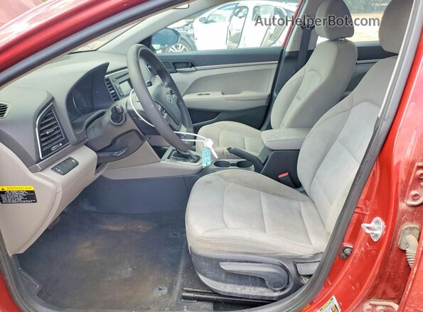 5NPD74LF6HH111655 2017 HYUNDAI ELANTRA Красный Вид салона спереди