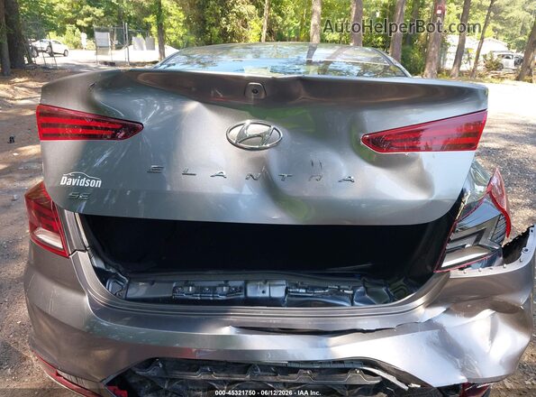 5NPD74LF6KH457924 2019 HYUNDAI ELANTRA Gray 
