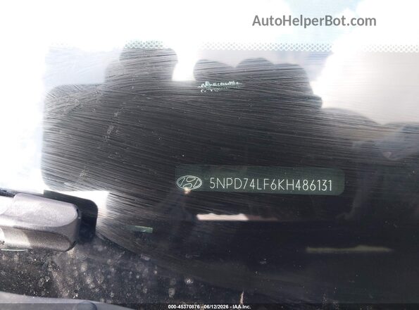 5NPD74LF6KH486131 2019 HYUNDAI ELANTRA Gray Շարժիչի բաժամունքի տեսք