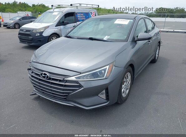 5NPD74LF6KH493130 2019 HYUNDAI ELANTRA Gray Առջևի ձախ երեք քառորդ տեսարան