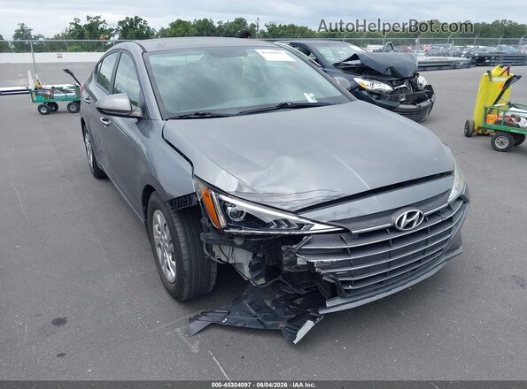 5NPD74LF6KH493130 2019 HYUNDAI ELANTRA Gray Դիմացի տեսք