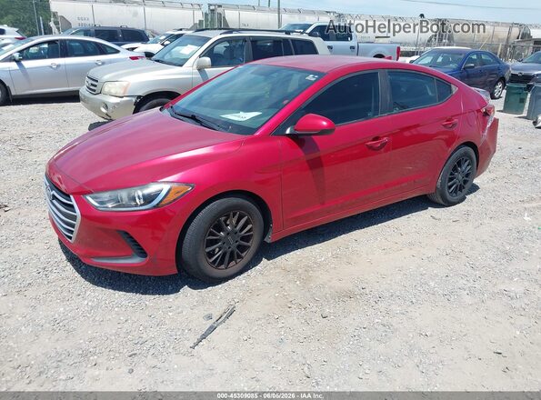5NPD74LF7HH108098 2017 HYUNDAI ELANTRA Red Առջևի ձախ երեք քառորդ տեսարան
