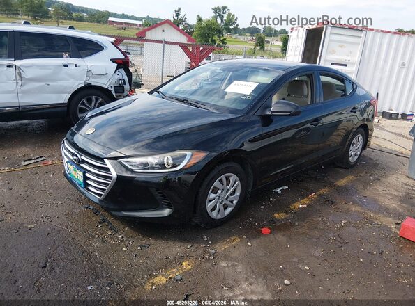 5NPD74LF7HH153848 2017 HYUNDAI ELANTRA Black Առջևի ձախ երեք քառորդ տեսարան