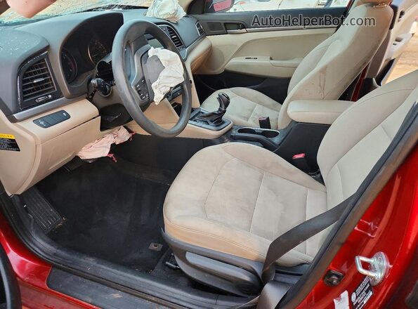 5NPD74LF7JH224021 2018 HYUNDAI ELANTRA Red Vista interior delantera