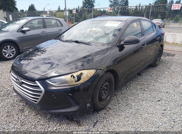 5NPD74LF7JH316049 2018 HYUNDAI ELANTRA Черный Передняя левая четверть