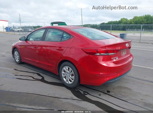 5NPD74LF7JH349567 2018 HYUNDAI ELANTRA Red Задня ліва чверть