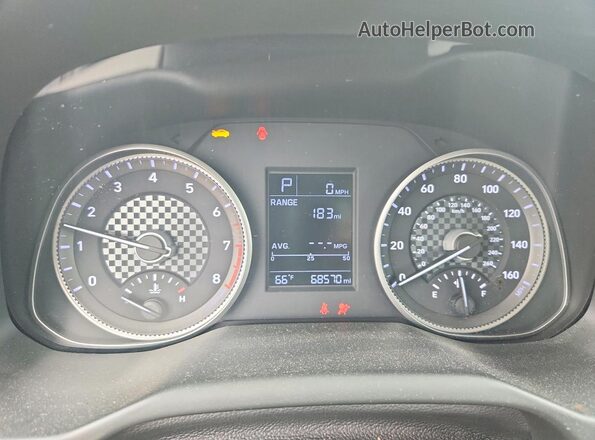 5NPD74LF7KH400129 2019 HYUNDAI ELANTRA Черный Вид щитка приборов