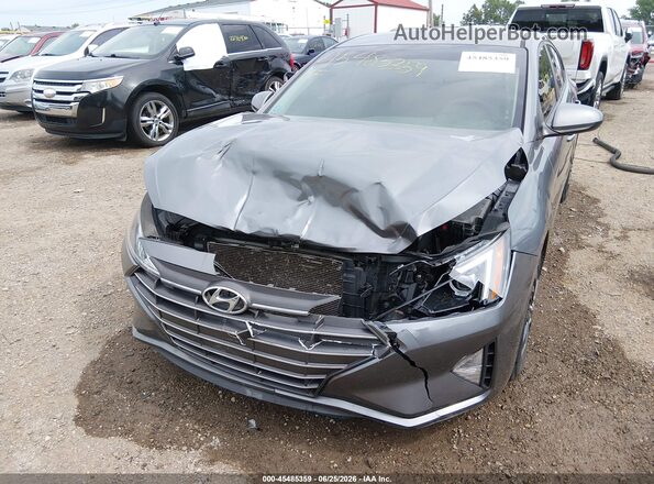 5NPD74LF7KH405122 2019 HYUNDAI ELANTRA Gray Widok z przodu